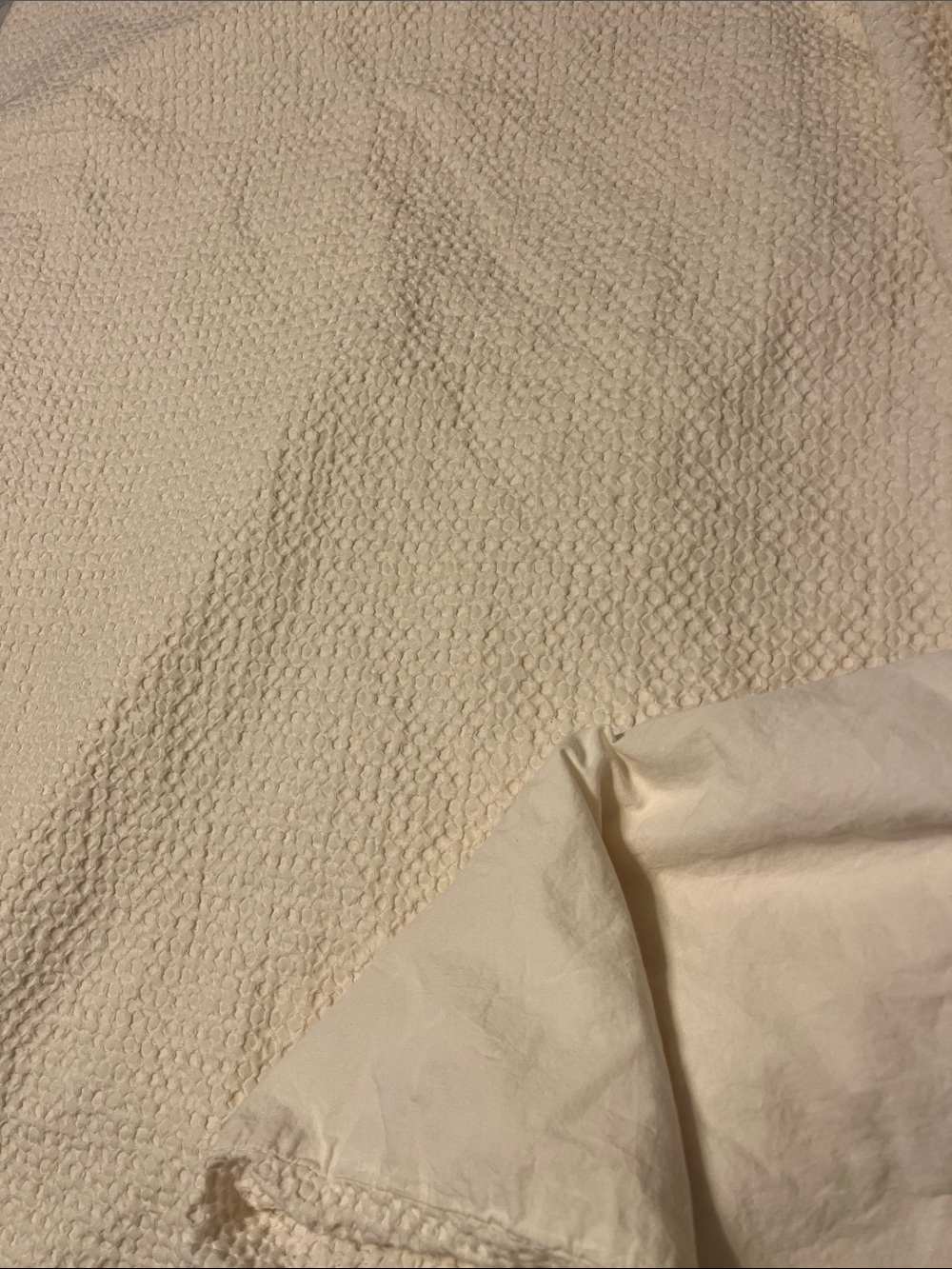 Quince Organic Cotton Textured Duvet Cover Textured Cream Full size Duvet Cover